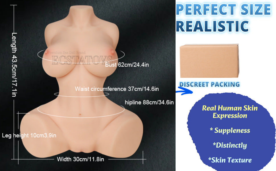 9KG 20LB Sex Doll Lifesize Love Doll Male Masturbators Sex Toy Torso Female Half Body Sexdoll Adult Sex Toys with 3 Channel with Big Boobs Ass Male for Men Couples