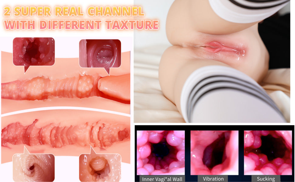 ECSTATOYS Sex Doll full size body Lower body full Pussy Ass Sex Toy Realistic Suction for Men Masturbation Pocket Pussy and Orgasm hands free masturbators Soft real Vagina 39.37inch 3.28FT 100cm