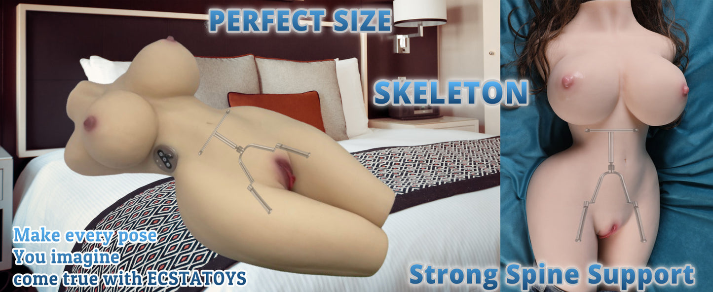 10 Sucking 10 Vibrator 4 language Sound 38LB ECSTATOYS Sex Doll full size body full body Pocket Pussy and hands free masturbators Orgasm 3in1 torso Vagina Sex Toy Pussy Ass Men Masturbation realistic suction