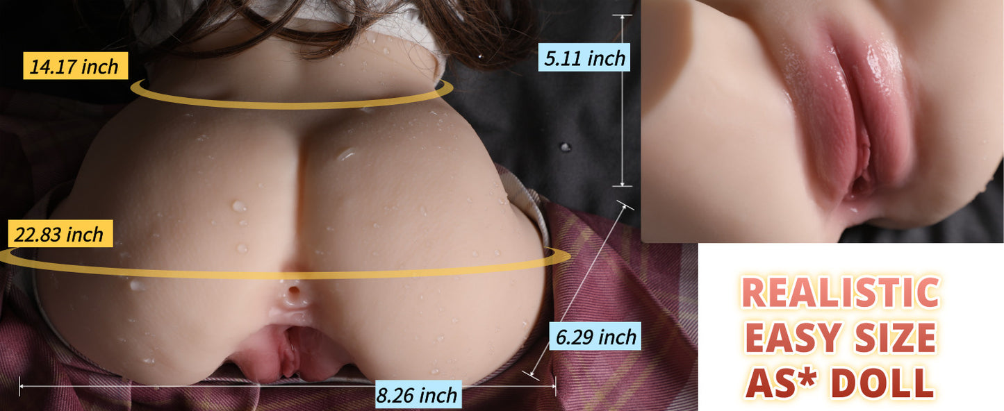 Suction for Men Pocket Pussy Toy Men's Sex Toy Realistic Sex Doll Adult Toys Sex Doll Hands Free Stroker 3D Lifelike Soft Butt with Vagina Anal Sex Pleasure Adult Toy 5.51LB