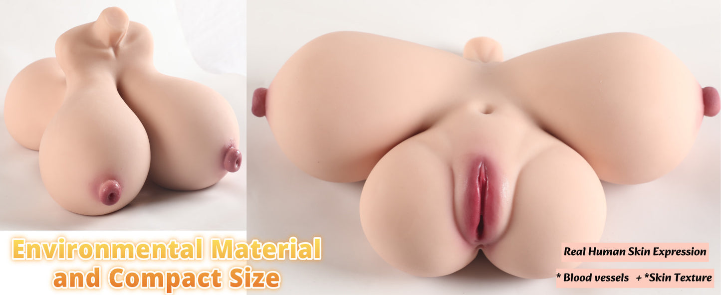 Breast Realistic Suction 4 in 1 11LB 5kg ECSTATOYS Torso Sex Doll Full Size Body Full Body Pussy Ass Sex Toy for Men Masturbation Pocket Pussy and Orgasm Hands Free masturbators Vagina